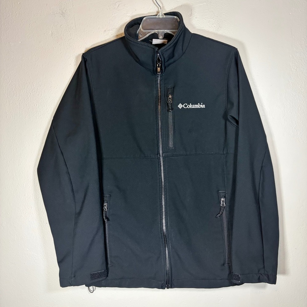 Columbia Ascender Softshell Jacket Black Full Zip Fleece Lined WM6044 Womens S‎